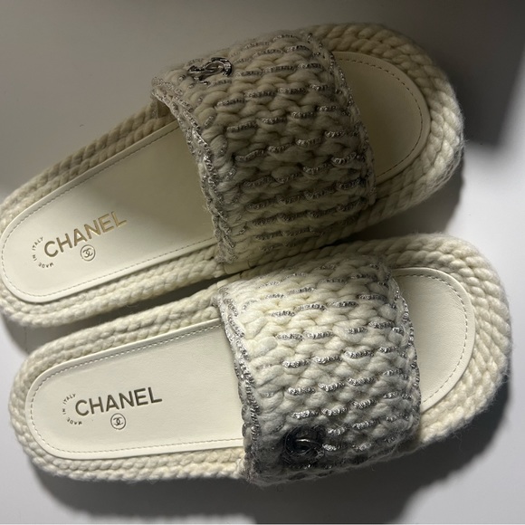 Braided knit chanel Mules ecru - Picture 12 of 12